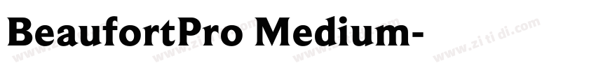 BeaufortPro Medium字体转换